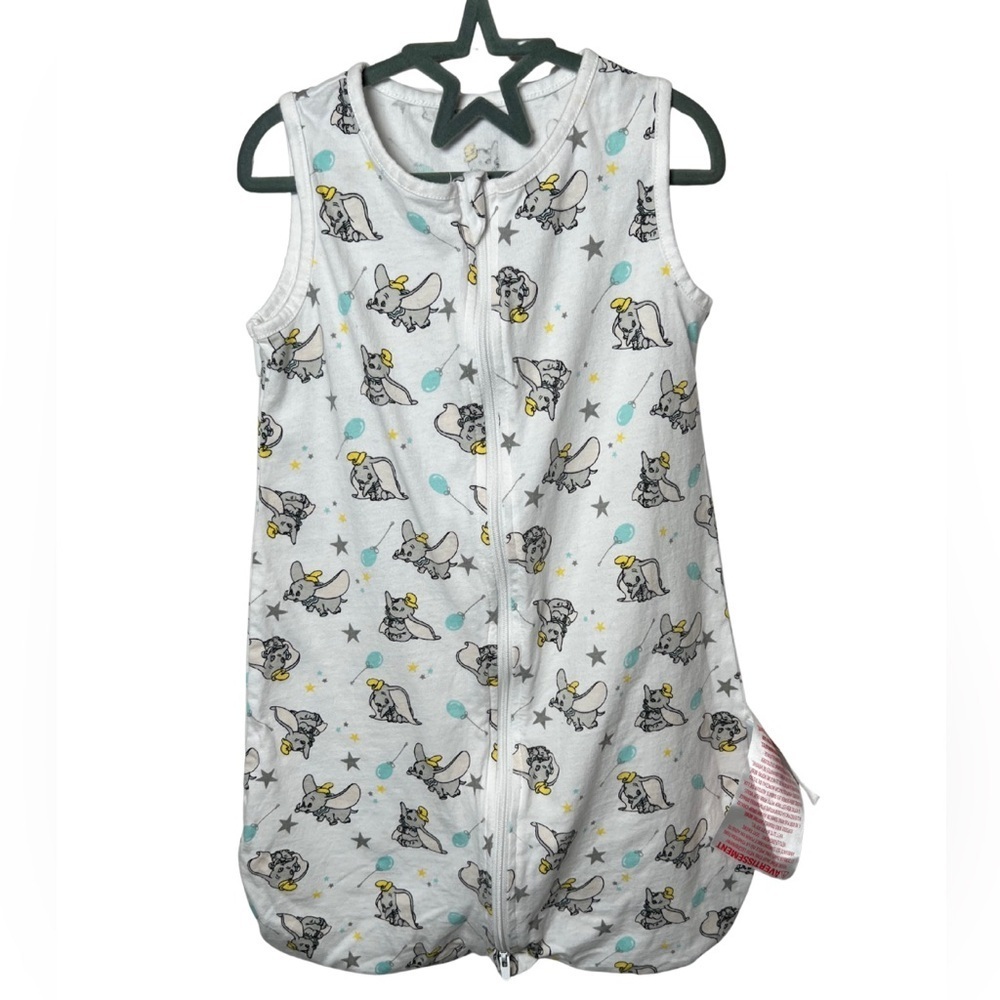 Disney Baby Dumbo Sleep Sack 0-3 Months Baby Light 100% Cotton Gender Neutral